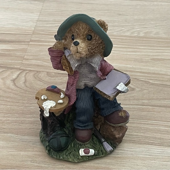 Other - Charming Artist Bear Figurine - Multicolor
